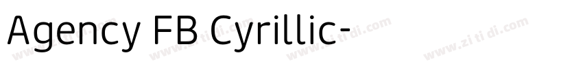 Agency FB Cyrillic字体转换